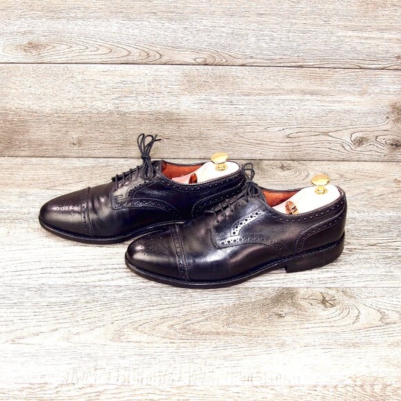 Allen Edmonds SANFORD Cap Toe Blucher 7 C Black * add $15 new Trees main image 5
